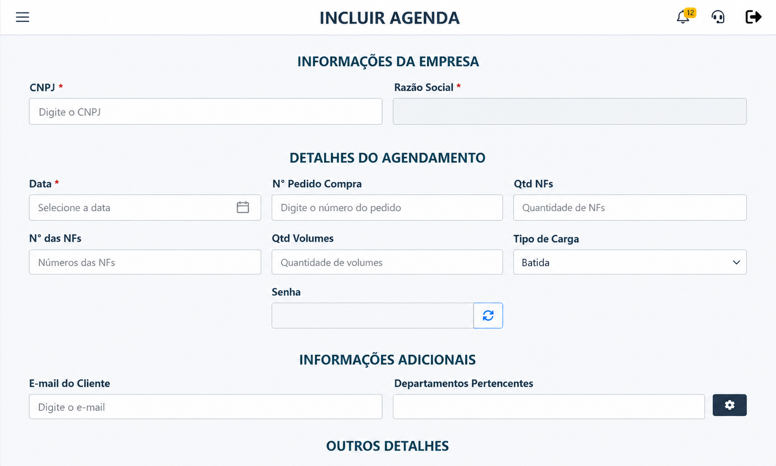 Agendamento Manual