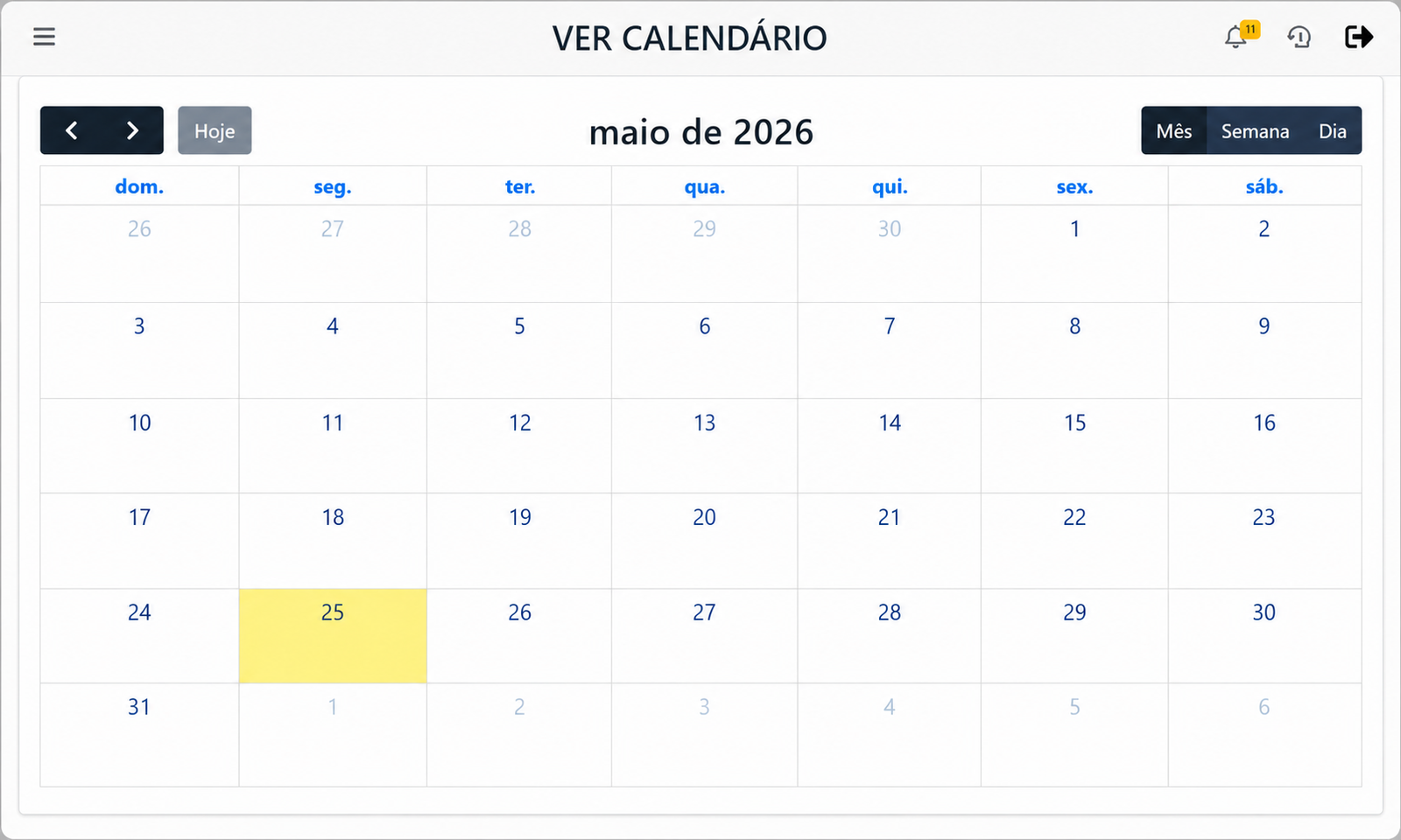 Calendário